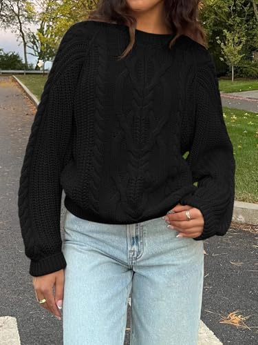 Image of Cicy Bell Womens Oversized Cable Knit Sweaters Fall Chunky Pullover