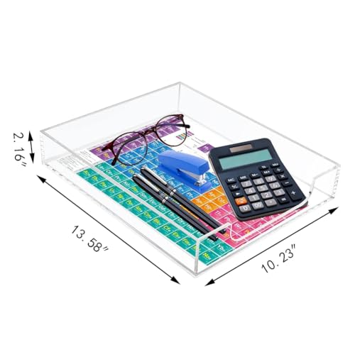 Plateau à courrier en acrylique transparent : organiseur de bureau empilable pour vos documents - 8