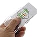3 Pack - Slim Heavy Duty Horizontal ID Badge Holders - Hard Plastic (Holds 1 Card) Clear Polycarbonate - Single CR80 30 Mil UV Protect Rigid Case w Easy Access Thumb Notch Dispenser by Specialist ID