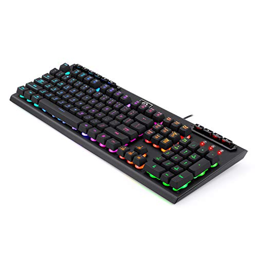 Redragon K511 Pro Rgb Gaming Keyboard Wired Led Backlit Programmable Macro Keyboard 104 Keys Quiet Silent Membrane Keyboard For Windows Pc Gamer Computer #TOP4