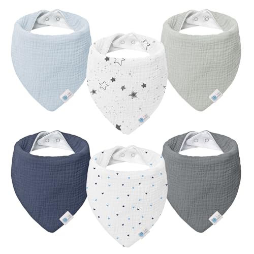 lulumoon Musselin Dreieckstuch Lätzchen Baby: 100% Baumwolle...