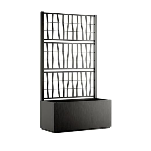 NG NICCOLAI FIORIERA RETTANGOLARE CON SPALLIERA 80X36X140(H) CM VARI COLORI 100% RICICLATA E RICLABILE MADE IN ITALY (GRAFITE)