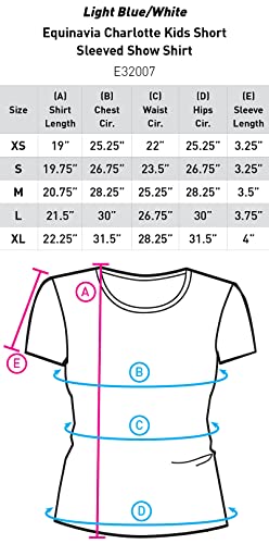 Equinavia Charlotte Kids Equestrian Short Sleeved Show Shirt With Cooling Mesh - White - S #TOP4