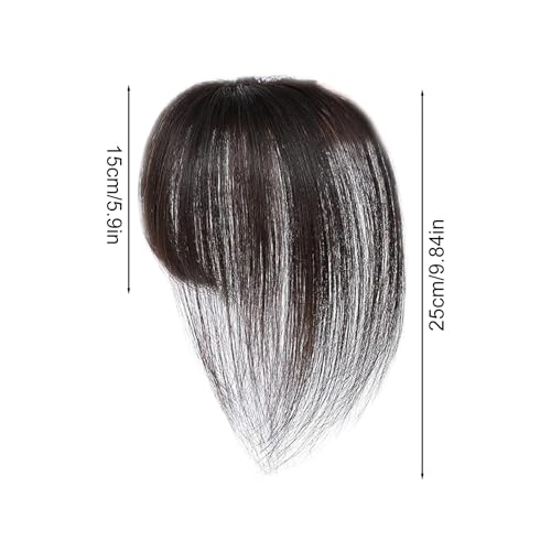 Flequillo postizo para disimular la calvicie de forma invisible con clips ajustables 5
