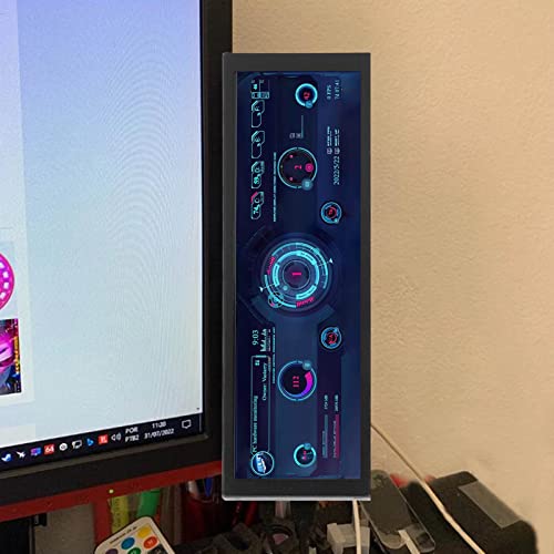 Image of USB Mini Screen PC CPU HDD Data Monitor, 7.9 Inch CPU Hardware Temperature Monitor External Expansion Display for PC ARGB Computer Case Secondary Screen