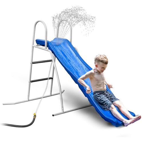 XDP Recreation 6 Foot Water Wave Slide Plus, Built in Adjustable Water Sprinkler - Thumbnail 4