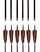 PANDARUS Archery 31-Inch Carbon Hunting Arrows, 4-Inch Turkey Feather Fletching with Replaceable Points, Targeting Practice Arrows Spine 500 for Recurve & Traditional Bows (12 Pack)