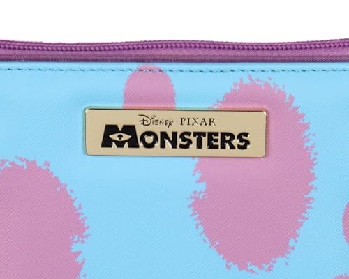 Disney Monsters Inc. Sulley 3D Horns Snap Closure Faux Leather Flap Women's Metal Badge Wallet2
