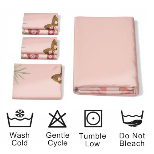 Drap housse papillon et housse de couette fraîcheur botanique