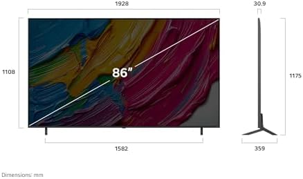 LG 86-Inch QNED80 4K Smart TV - α7 AI Processor 4K Gen 8, Local Dimming, Alexa Built-in, HDR10, HGIG, ALLM, WebOS 25, Magic Remote (86QNED80AUA, 2025)