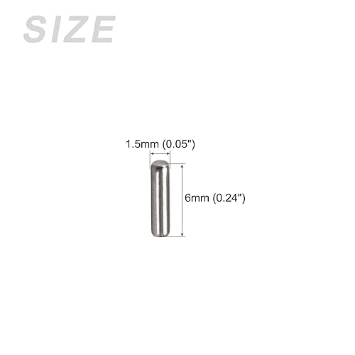 Miniatura 2 de METALLIXITY Pasador de clavija (0.06 x 0.236 pulgadas), 100 unidades, clavijas de soporte de estante de acero inoxidable 304, elementos de sujeción