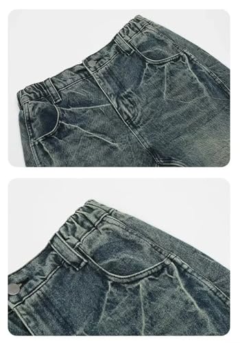 Man Baggy Jeans Return Washed Denim Trousers Goth Hip Hop High Street Jeans4