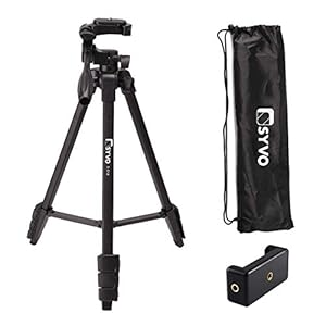 Syvo S-510 PRO 55-Inch (140CM) Aluminium Tripod, Universal Lightweight Tripod with Carry Bag for All Smart Phones, Gopro…