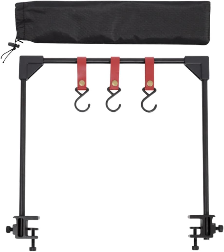 GANAZONO Portable Camping Sundries Hanger with Aluminum Alloy Desktop Rack, Easy to Install and Lightweight Light Hanger for Outdoor Camping and Travel Storage