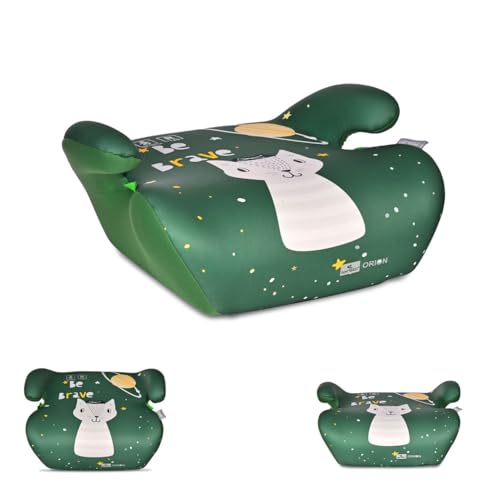 Lorelli Orion Kindersitzerhöhung 125 bis 150 cm (6-12 Jahre), Autositzerhöhung, tragbare Sitzerhöhung, Kindersitz, Autositz Erhöhungen für Kinder (Grün)