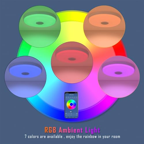 Plafonnier LED dimmable 36W avec télécommande Bluetooth JDONG