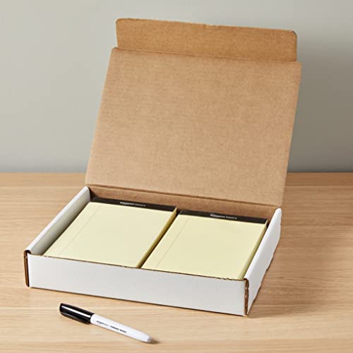 Image of Amazon Basics Sturdy Mailer Shipping Boxes, Corrugated Cardboard for Packing and Mailing, Tape-Free Assembly, 12 inch x 9 inch x 2.25 inch, White, 50-Pack
