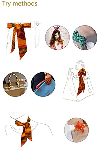 CHUNG 20/24/25 Pcs Skinny Neckerchief Hair Scarf Headband Handbag Handle Wrap Ribbon Tie for Women Fashion Decoration4