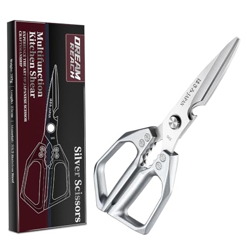 Dream Reach Kitchen Scissors - Heavy Duty Poultry Shears for Food, Sharp Stainless Steel Kitchen Shears for Cutting Chicken Bones and Meat
