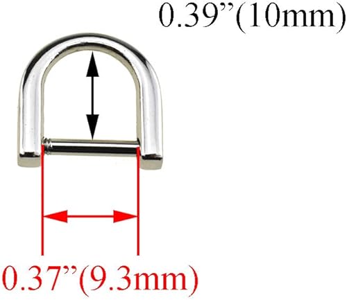 Miniatura 3 de HAHIYO Anillos en D con grillete de tornillo, herradura en forma de U, llavero con tornillo en ambos lados, alineado para bolsa de correa