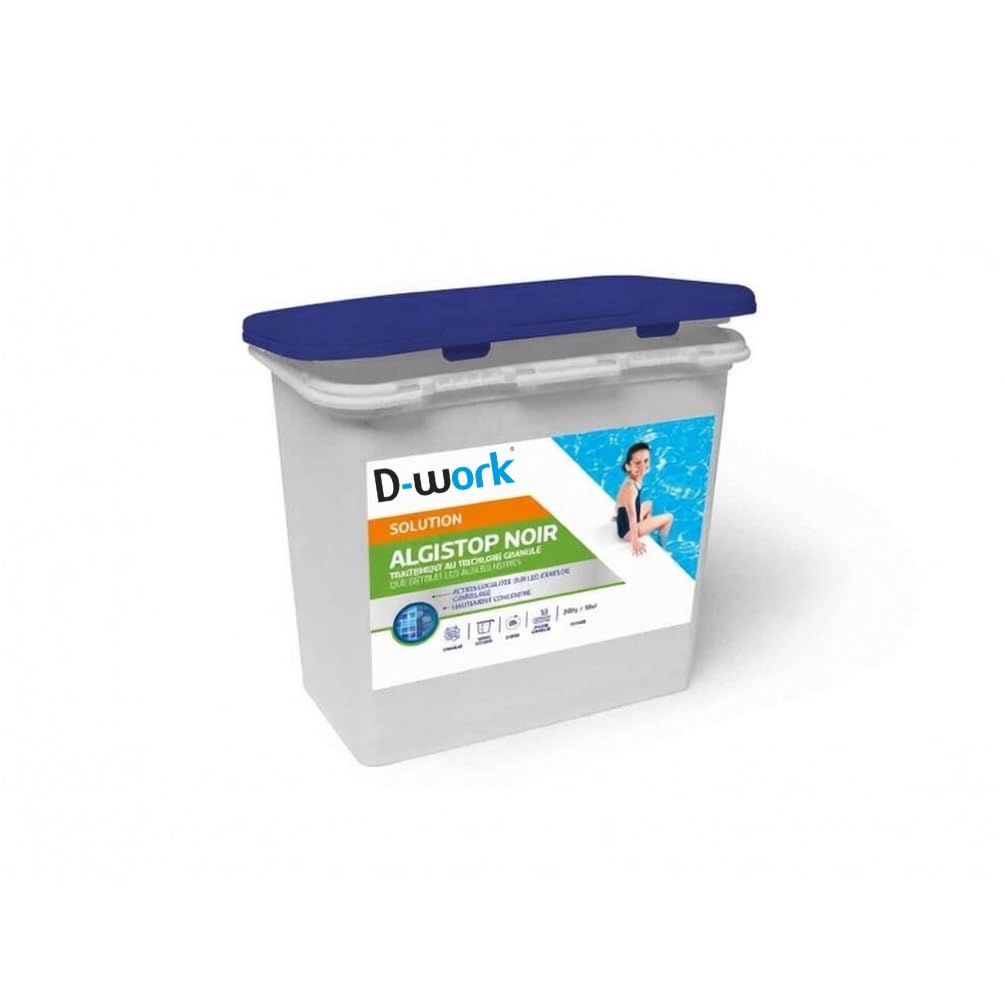 Algistop Noir 5 kg - Algicide Curatif Contre Les Algues Noires - Efficace et Facile d'Utilisation - D-Work