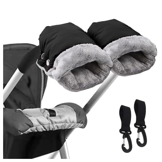 Mture Handwärmer Kinderwagen, Handschuhe Handmuff mit warme Fleece und Baumwolle Innenseite, Wasserdicht, windabweisend atmungsaktiv Fingerwärmer, Universalgröße für Kinderwagen, Buggy, Radanhänger