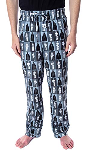 Star Wars Men's Darth Vader and Stormtrooper Allover Grid Print Adult Sleepwear Lounge Pajama Pants