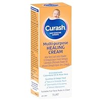 Curash Multi-Purpose Healing Cream - Ideal for Newborns - With Calendula Oil & Aloe Vera - pH Balanced - Hypoallergenic, Colour & Fragrance Free - Rubs in Clear - Suitable for the Face - 75g