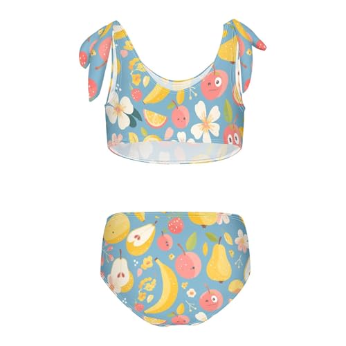 KLL Cute Fruits Bananas Apples Pears Scandinavian Style Girls 2 Pieces Bikini Sets Beach Swimsuits Swimming Suits Cute2