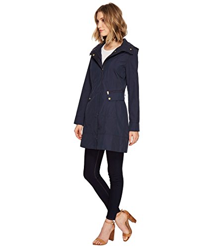 Image of Cole Haan Women's Back Bow Packable Hooded Rain Jacket