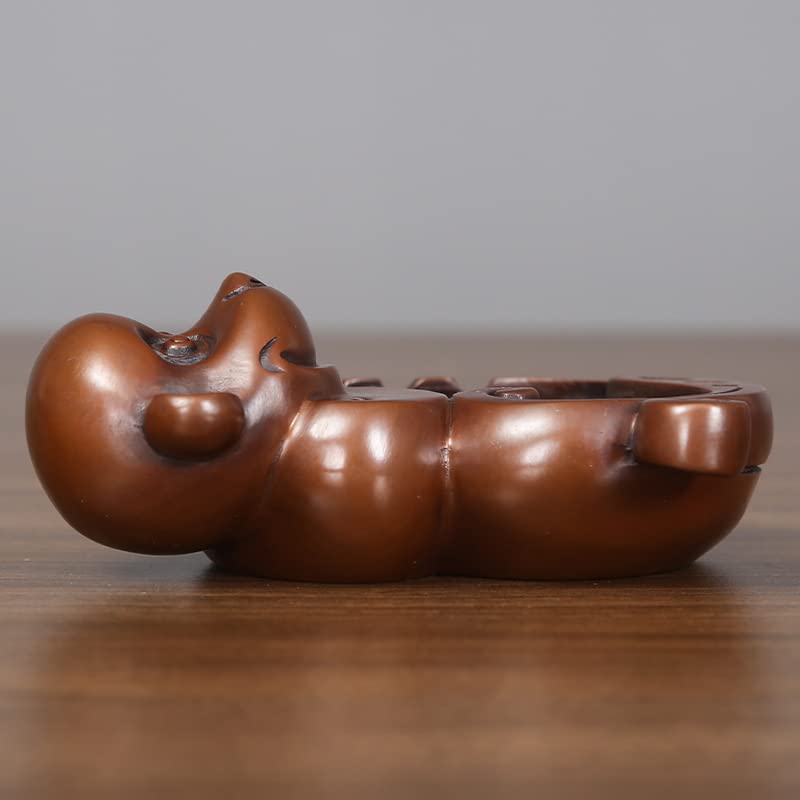 Quemador de Incienso Cenicero de Cobre, Adornos de Mono de Cobre, artesanías, Decoraciones for el hogar, Regalos prácticos Estilo Tradicional Chino Antigüedades Bellas Artes Regalos Artesanía