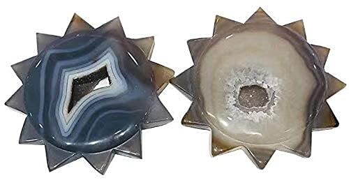 1 pc naturalny leczniczy kamień agat geode słońce kryształ rzeźbione domowe dekoracje