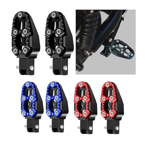 Repose-pieds moto arrière en alliage d'aluminium avec pédale antidérapante