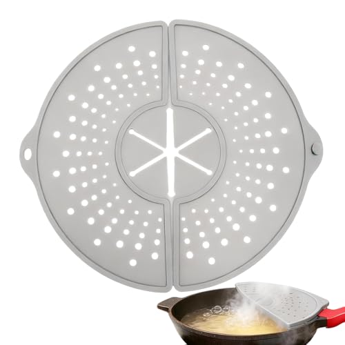 Protección contra salpicaduras, plegable y resistente al calor, de silicona para protección contra salpicaduras, para sartenes, ollas, cocinas, apartamentos, residencias, restaurantes