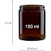 Mikken 2 Braunglas-Tiegel 180 Ml Mit Deckel – Für Cremes, Salben & Gewürze, Inkl. Etiketten