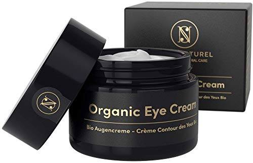 INTRO OFFER Lifting ORGANIC Eye Cream for Dark Circles and Puffy Eyes 30ml  Anti Wrinkle Face Cream with Argan Oil, Aloe Vera, Hyaluronic Acid + Vitamin E  Satin Naturel Skin Care Made in Germany