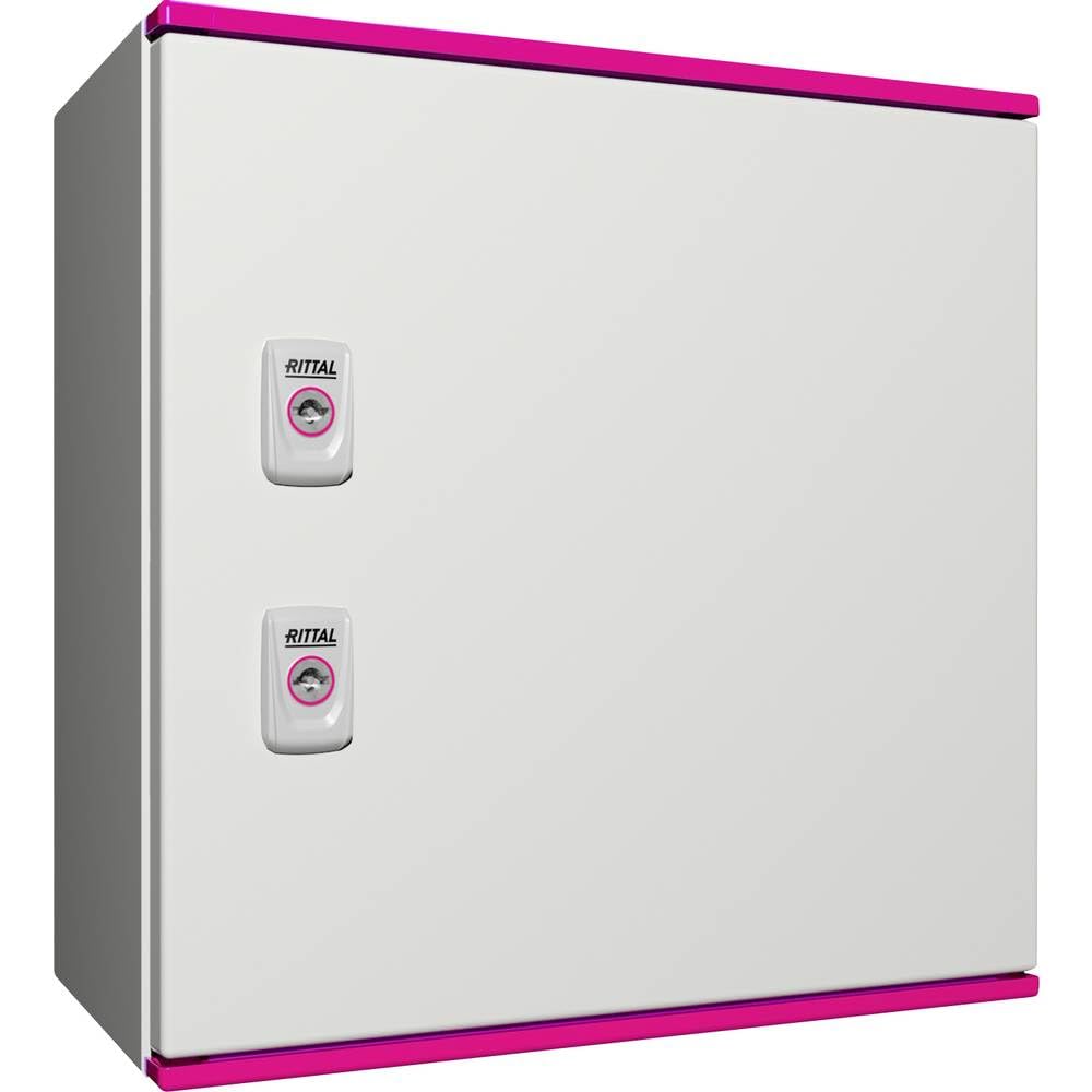 Armoire de commande Rittal en acier allié gris pour protection électrique