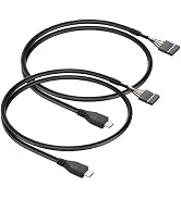 PNGKNYOCN USB nagłówek na kabel micro USB, 2 sztuki 5 pinów płyta główna żeńska na Micro USB Male Adapte...