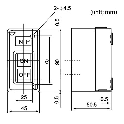Xiaoyztan Tbsp-330 3 Phase On/Off Push Button Power Switch Self-Locking Mechanical Equipment Control Station 30A 3.7Kw #TOP3