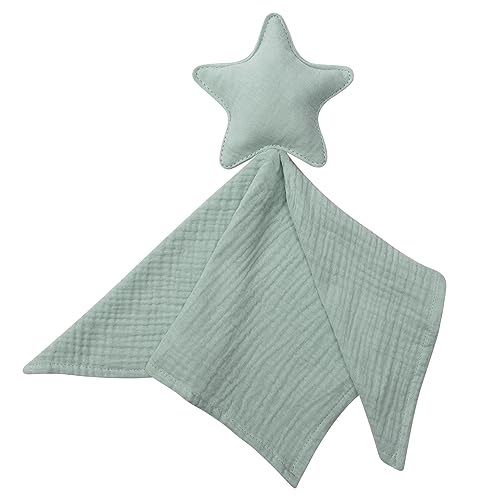 Image of Premium Soft Muslin Cotton Star Loveys Soft & Breathable Newborn Security Blanket, Perfect Present for Baby Newborns, Toddlers Boy Girl, Gender Neutral. Fabric for Comfortable Sleep & Play