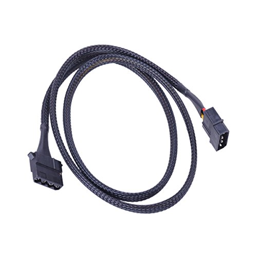 Phobya 0 4Pin Molex Power Extension 90cm - Black Cables Ventiladores Cables & Adaptadores