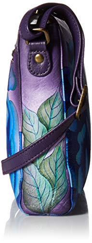 Image of Anna by Anuschka Women's Hand-painted Women's Genuine Leather Slim Medium Crossbody