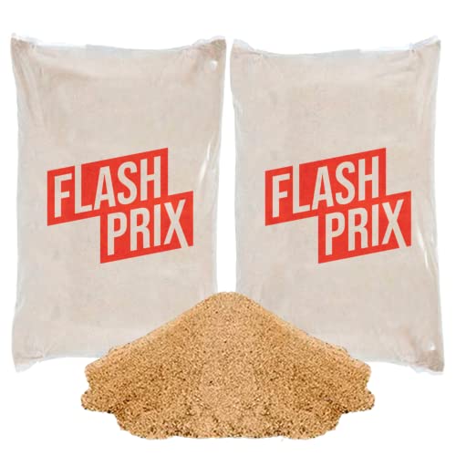 FLASHPRIX 2 Sacos de 15Kg de Arena de Rio para Jardinería, Bricolaje y Construcción, 30Kg