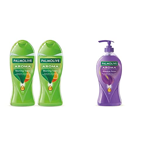 Image of Palmolive Body Wash Aroma Morning Tonic Shower Gel, 250ml (Pack Of 2) & Body Wash Aroma Absolute Relax Shower Gel, 750 ml Pump