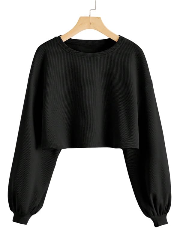 Image of DTR FASHION Women's Cotton Blend Solid Lining Solid Crop T-Shirt | Western T-Shirt for Women