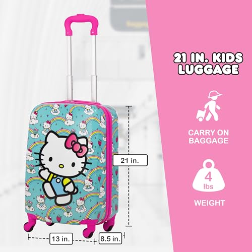 Ful FJGL0007-634 Hello Kitty 21 Inch Kids Carry On Luggage, Hardshell Rolling Suitcase With Spinner Wheels thumb #5