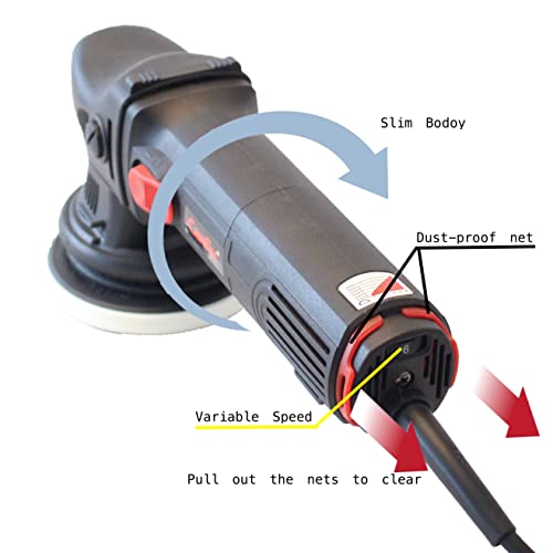 Canfix 5” Dual Action Orbital Polisher Kit With 12Mm Long Orbital Throw #TOP2