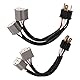 Scheinwerfer-Splitterkabel, 2 Stück 9003 H4-Scheinwerfer, Kabelbaum, Sockel-Adapter, Stecker auf Buchse, 2-Wege-Splitterkabel für LKW-Pickup, LED-Kabelstecker