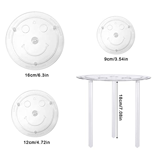 olyee Cake Supports Set w/ 18 Pieces Cake Dowels Rods for Tiered Cake 3 Tier Cake Separator Plates Cake Stand Holder for Wedding Cake Construction & Stacking (4 - Image 2