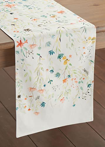 Maison D' Hermine Colmar 100% Cotton Table Runner For Party | Dinner | Holidays | Kitchen | Spring/Summer (14.5 Inch By 72 Inch) #TOP6